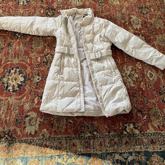 North Face White down parka coat, size PS - Picture 2 of 8